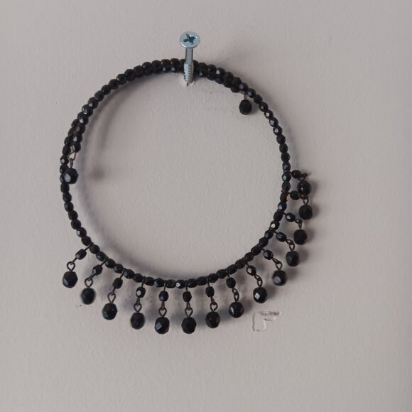 Set of 2 Handmade Beaded Chokers. 1 black 1 Amber Fits multiple sized necks F14 - Picture 5 of 6